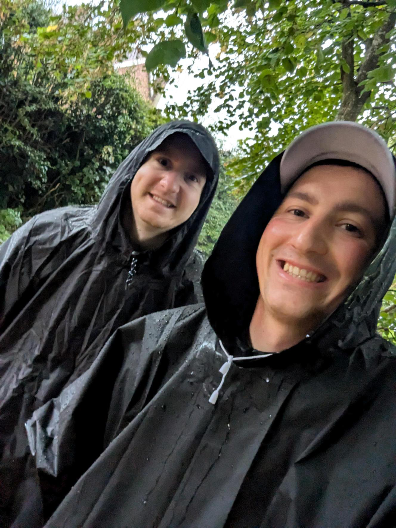 Tony Norton-Wilkes and Cory Norton-WIlkes in the rain