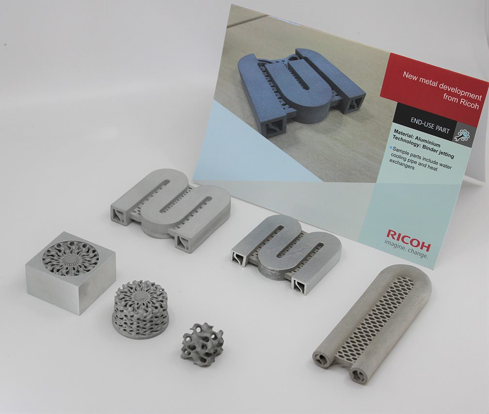 Aluminum parts produced by metal binder jetting technology
