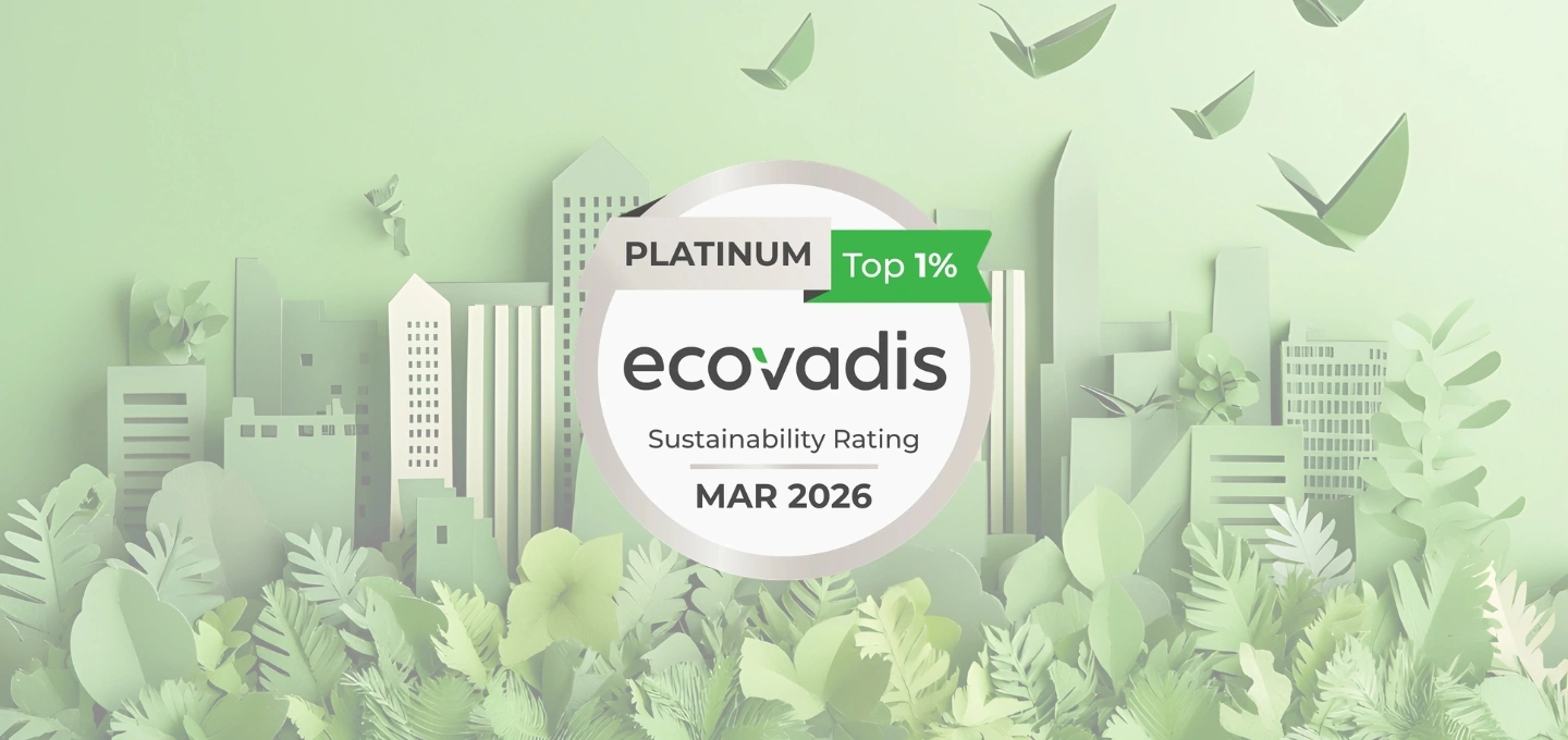Accreditation: Ricoh awarded EcoVadis Platinum Rating for sustainability performance for second consecutive year.
