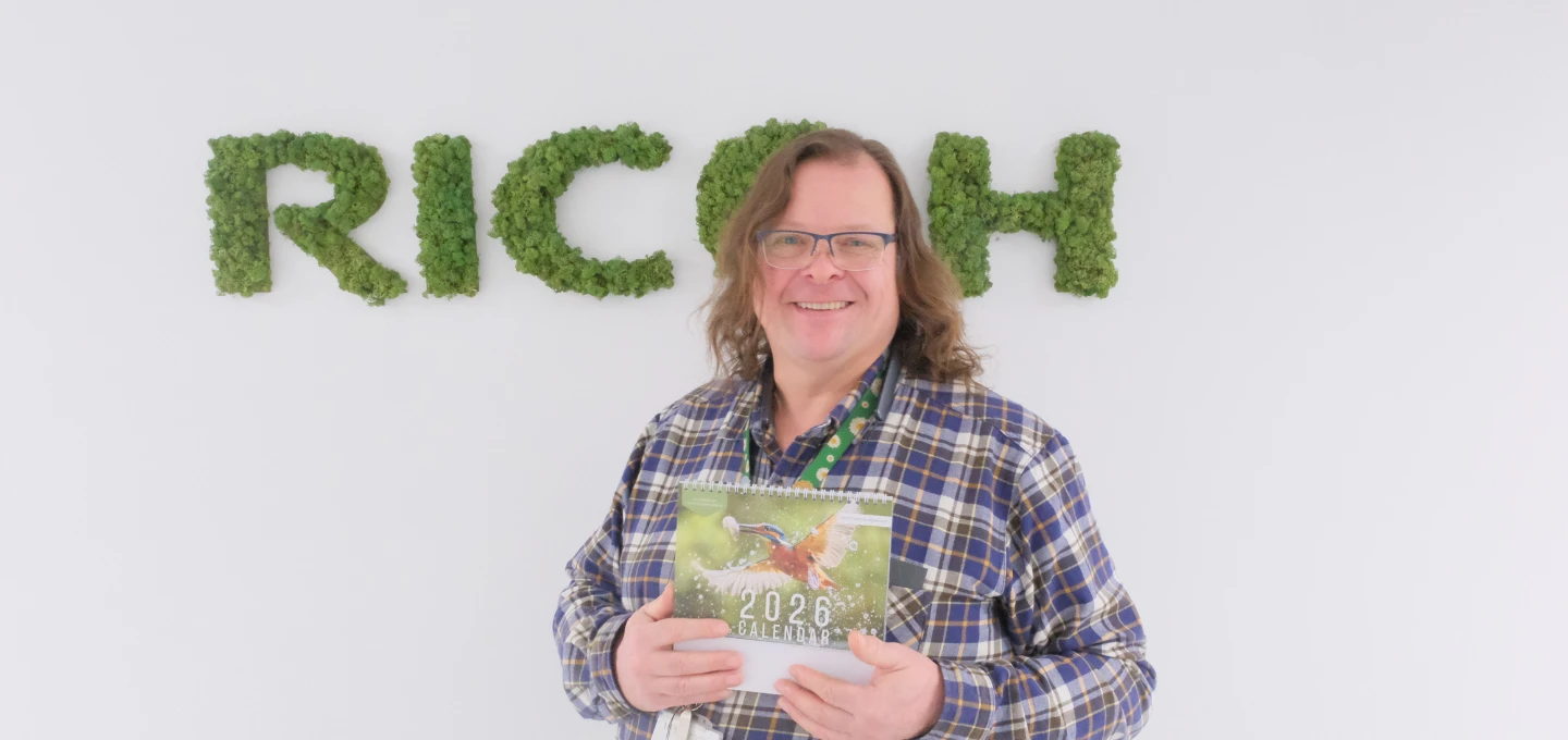 RPSE Colour Champion, Jason Dale, holding the Biodiversity Britain 2026 calendar.